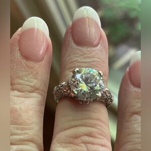 3 Karat💍JUDITH RIPKA 💍Diamonique Ring, SS
